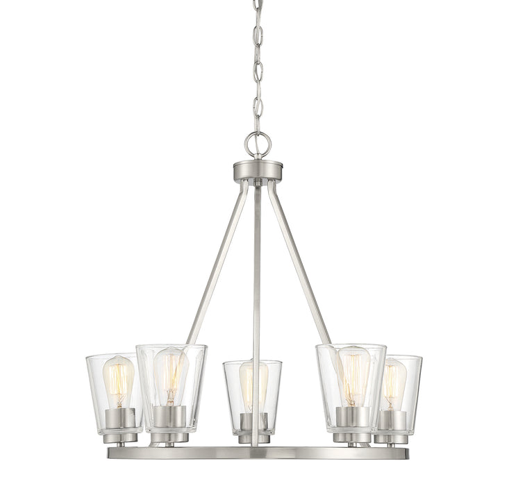 Calhoun 5-Light Chandelier in Satin Nickel