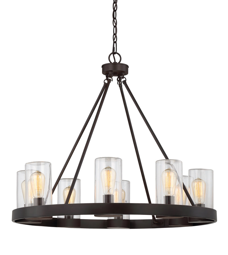 Inman 8-Light Outdoor Garden Chandelier in English Bronze