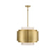Lakefield 4-Light Pendant in Burnished Brass