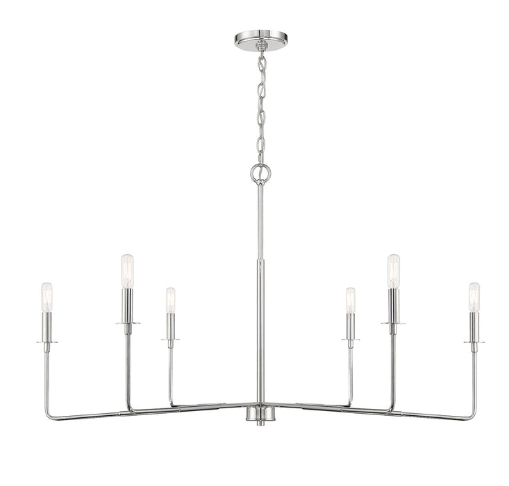 Salerno 6-Light Chandelier in Polished Nickel