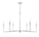 Salerno 6-Light Chandelier in Polished Nickel