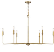 Salerno 6-Light Chandelier in Warm Brass