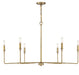 Salerno 6-Light Chandelier in Warm Brass