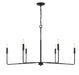 Salerno 6-Light Chandelier in Matte Black
