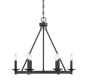 Middleton 6-Light Chandelier in Matte Black