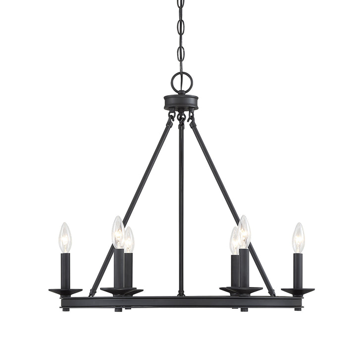 Middleton 6-Light Chandelier in Matte Black