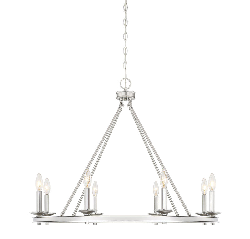 Middleton 8-Light Chandelier in Satin Nickel