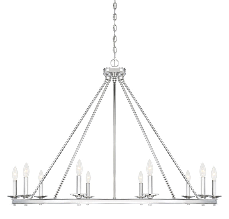 Middleton 10-Light Chandelier in Polished Nickel