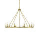 Middleton 10-Light Chandelier in Warm Brass