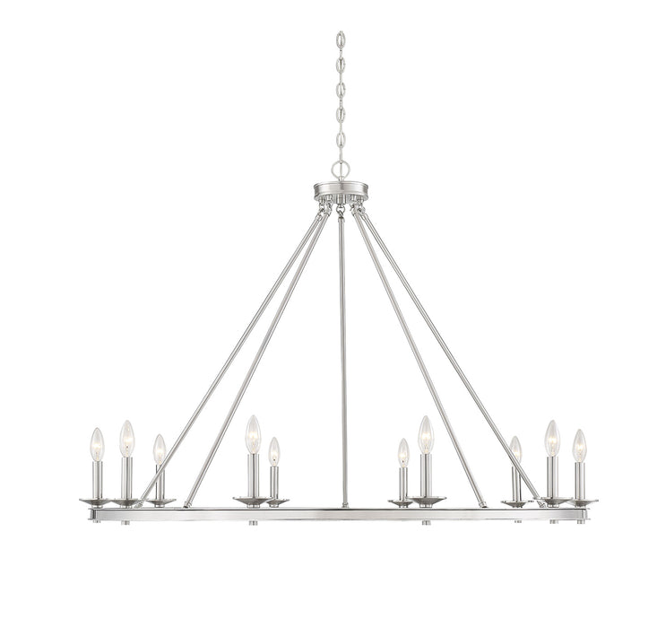 Middleton 10-Light Chandelier in Satin Nickel