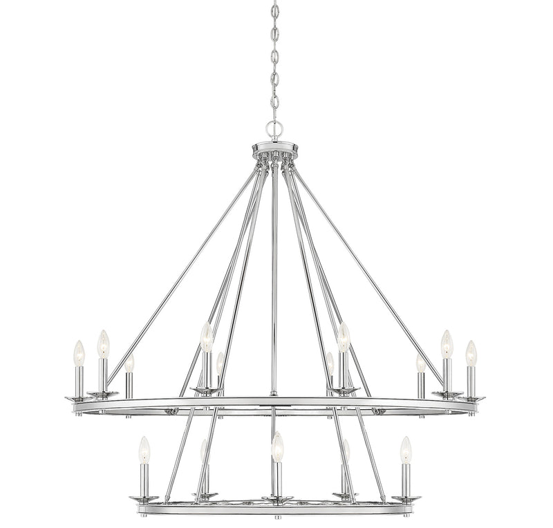 Middleton 15-Light Chandelier in Polished Nickel