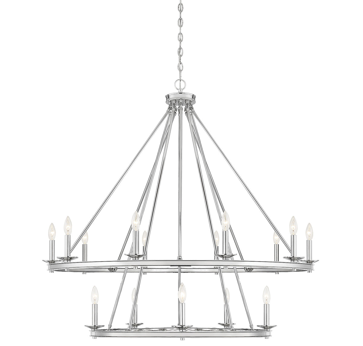Middleton 15-Light Chandelier in Polished Nickel