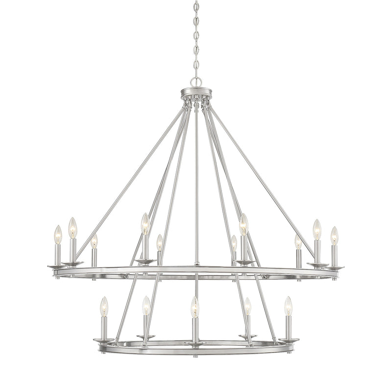 Middleton 15-Light Chandelier in Satin Nickel
