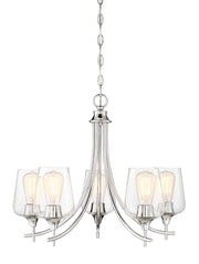 Octave 5-Light Chandelier in Polished Chrome