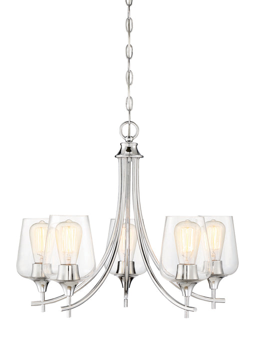 Octave 5-Light Chandelier in Polished Chrome