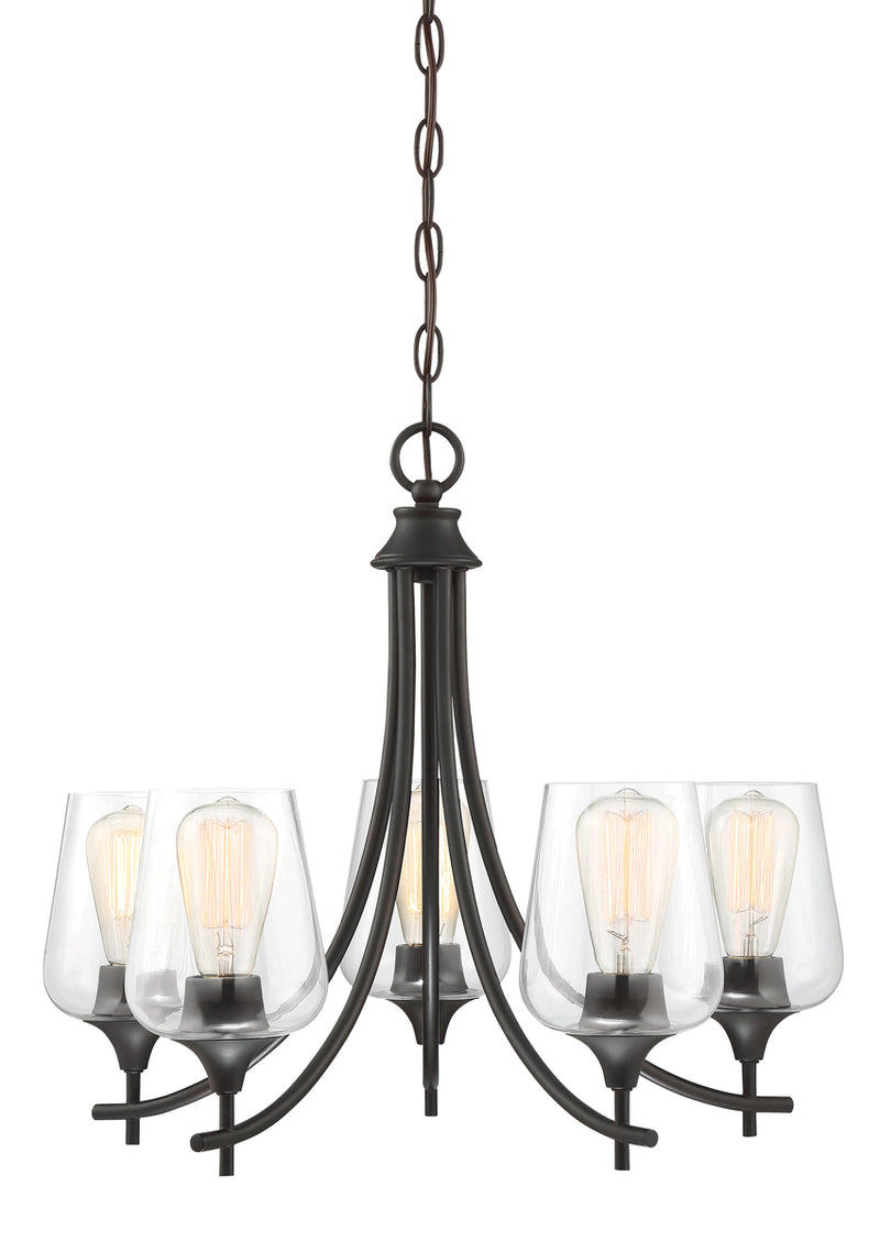 Octave 5-Light Chandelier in English Bronze