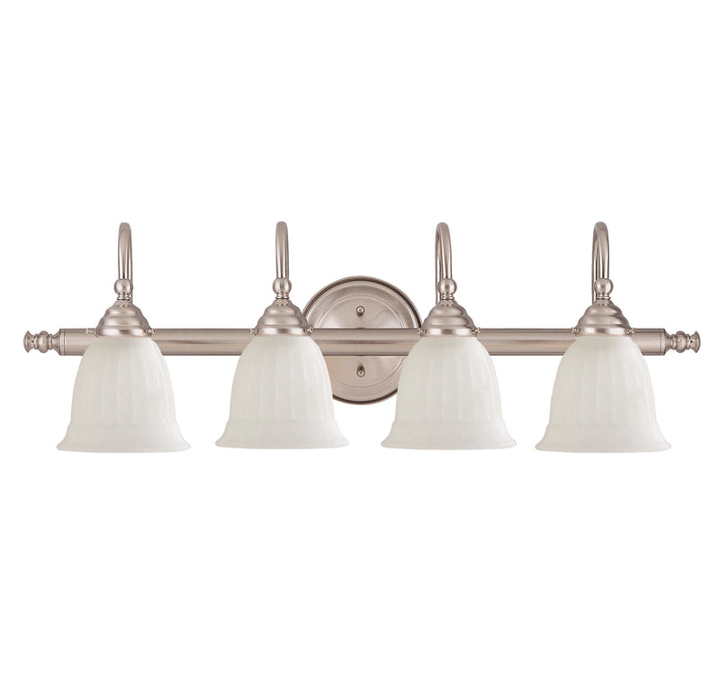 Brunswick Bath Vanity 4-Light Bath Vanity in Satin Nickel
