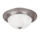 2-Light Flush Mount in Satin Nickel