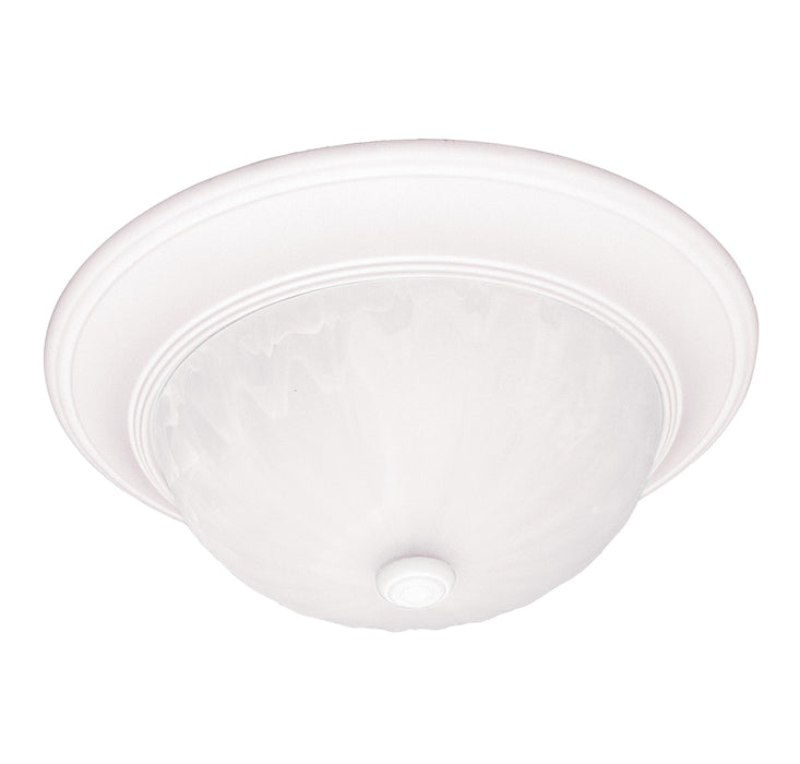 2-Light Flush Mount in Matte White