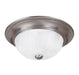 2-Light Flush Mount in Satin Nickel