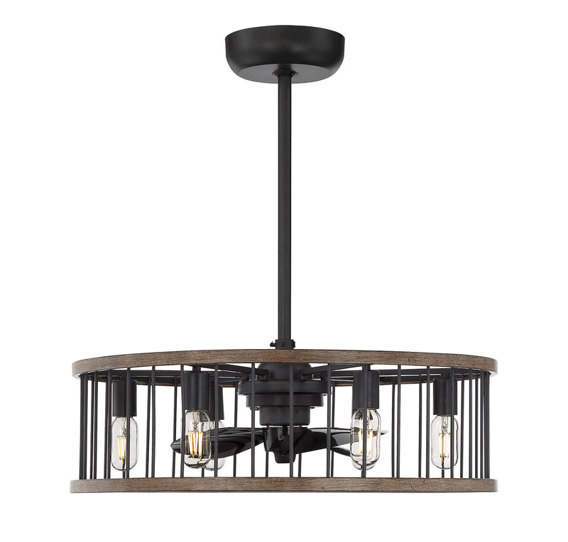Kona 6-Light Fan D'lier in Sapele