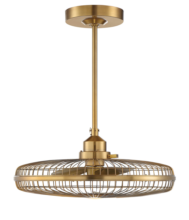 Wetherby 1-Light Fan D'lier in Warm Brass