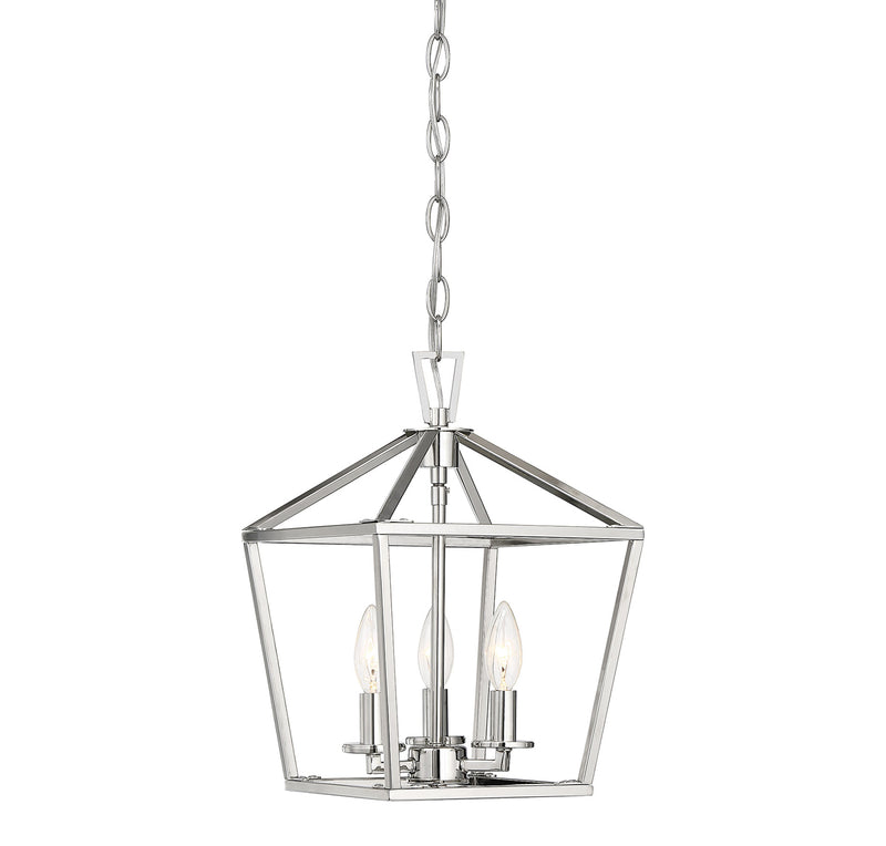 Townsend 3-Light Foyer in Polished Nickel