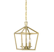 Townsend 3-Light Foyer in Warm Brass