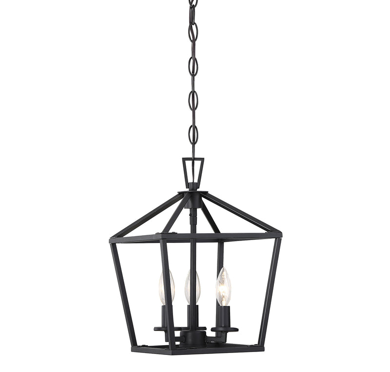 Townsend 3-Light Foyer in Matte Black