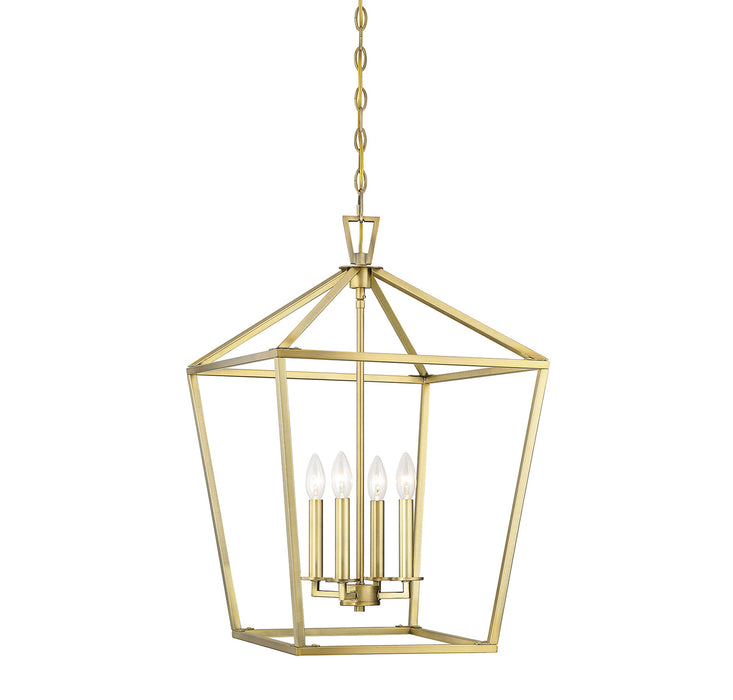 Townsend 4-Light Foyer in Warm Brass