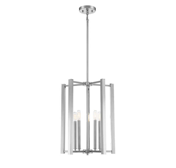 Benson 5-Light Pendant in Polished Nickel