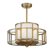 Oslo 4-Light Fan D'lier in Warm Brass