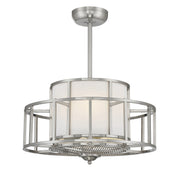 Oslo 4-Light Fan D'lier in Satin Nickel