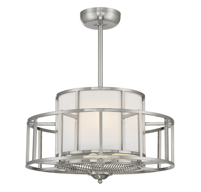 Oslo 4-Light Fan D'lier in Satin Nickel