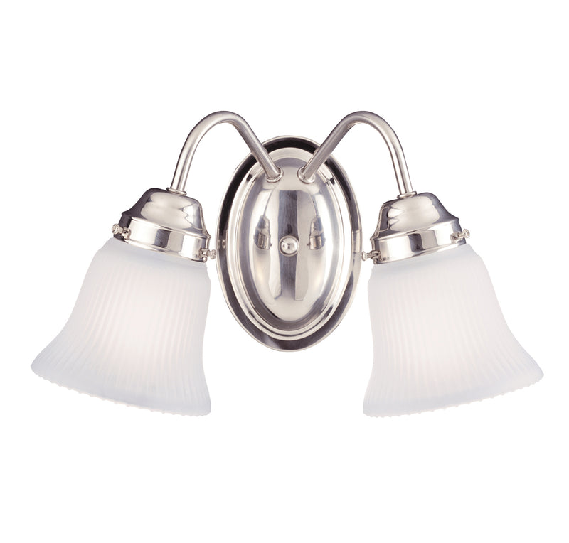 Brighton 2-Light Bath Vanity in Satin Nickel
