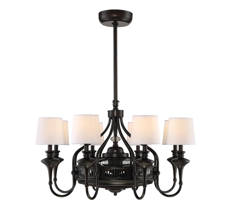 Brisa 8-Light Fan D'lier in English Bronze