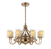 Etesian 6-Light Fan D'lier in Burnished Russet