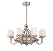 Etesian 6-Light Fan D'lier in Satin Nickel