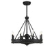 Lyon 8-Light Fan D'lier in Matte Black