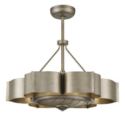 Stockholm 6-Light Fan D'lier in Silver Patina
