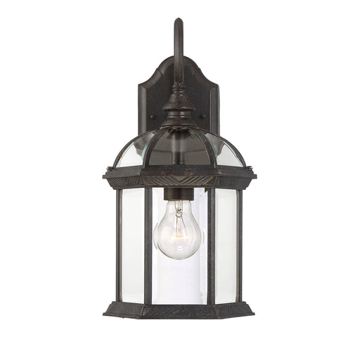 Kensington 1-Light Outdoor Wall Lantern in Rustic Bronze