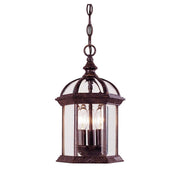 Kensington 3-Light Outdoor Hanging Lantern in Rustic Bronze