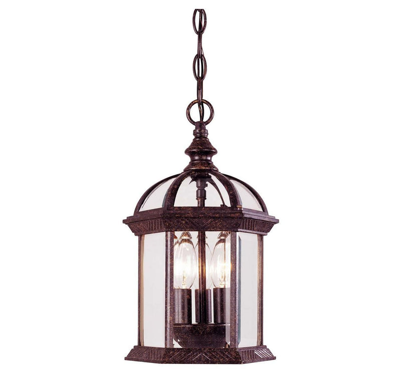 Kensington 3-Light Outdoor Hanging Lantern in Rustic Bronze