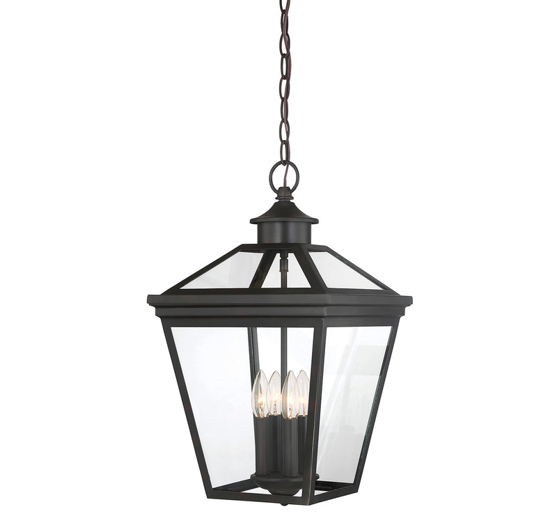 Ellijay 4-Light Outdoor Hanging Lantern in English Bronze