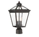 Ellijay 3-Light Outdoor Post Lantern in English Bronze
