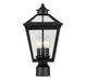 Ellijay 3-Light Outdoor Post Lantern in Black