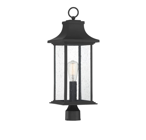 Hancock 1-Light Outdoor Post Lantern in Matte Black