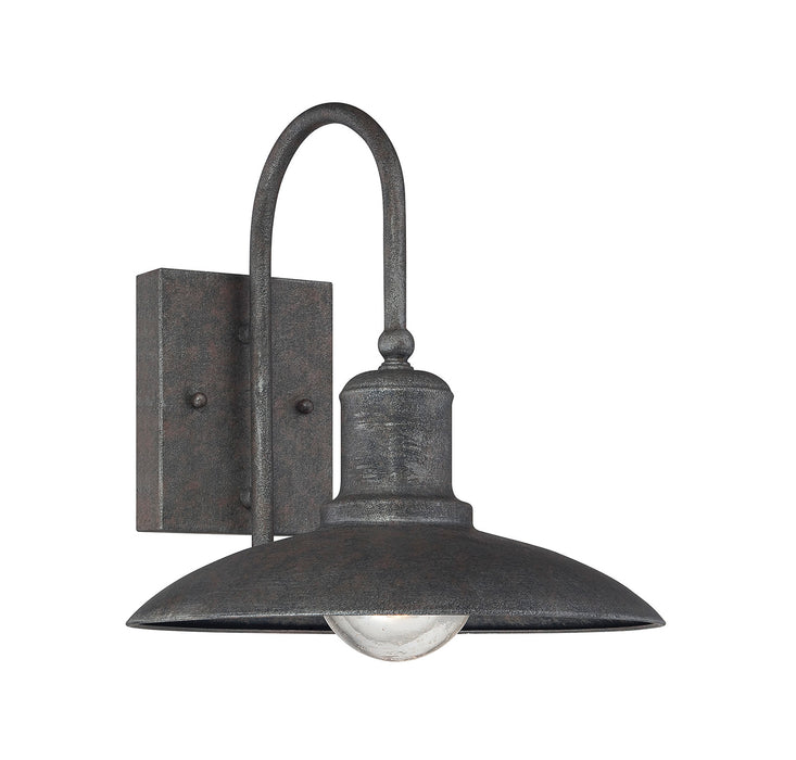 Mica 1-Light Outdoor Wall Lantern in Artisan Rust