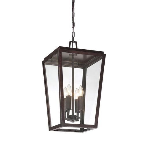 Milton 4-Light Outdoor Hanging Lantern in English Bronze