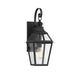 Jackson 1-Light Outdoor Sconce in Black With Gold Highlighted